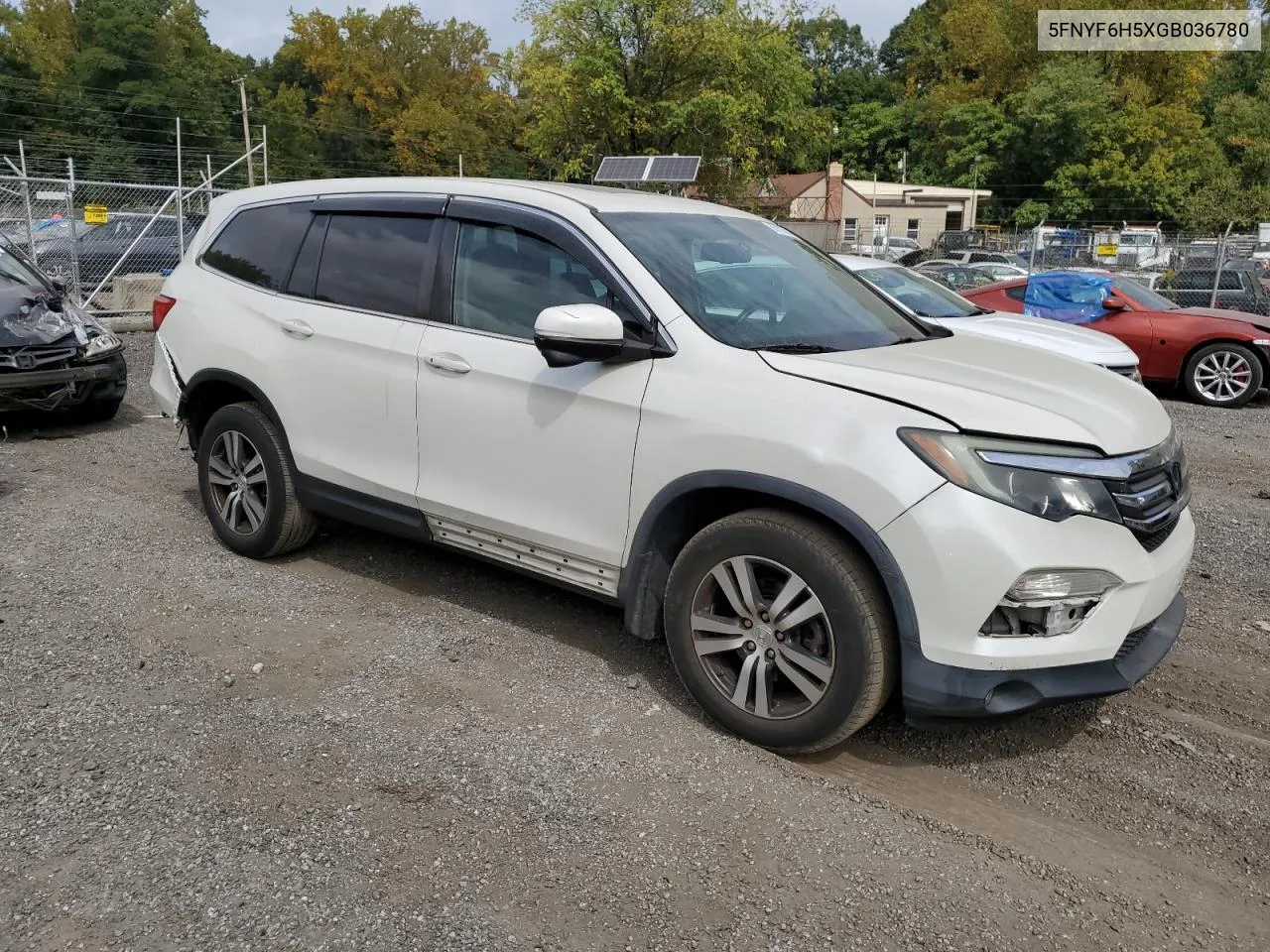 2016 Honda Pilot Exl VIN: 5FNYF6H5XGB036780 Lot: 68113704