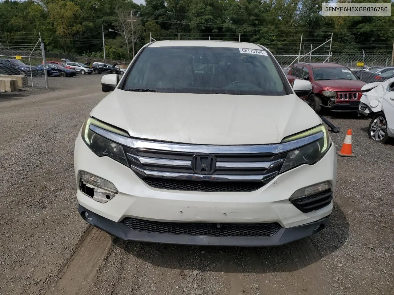 2016 Honda Pilot Exl VIN: 5FNYF6H5XGB036780 Lot: 68113704