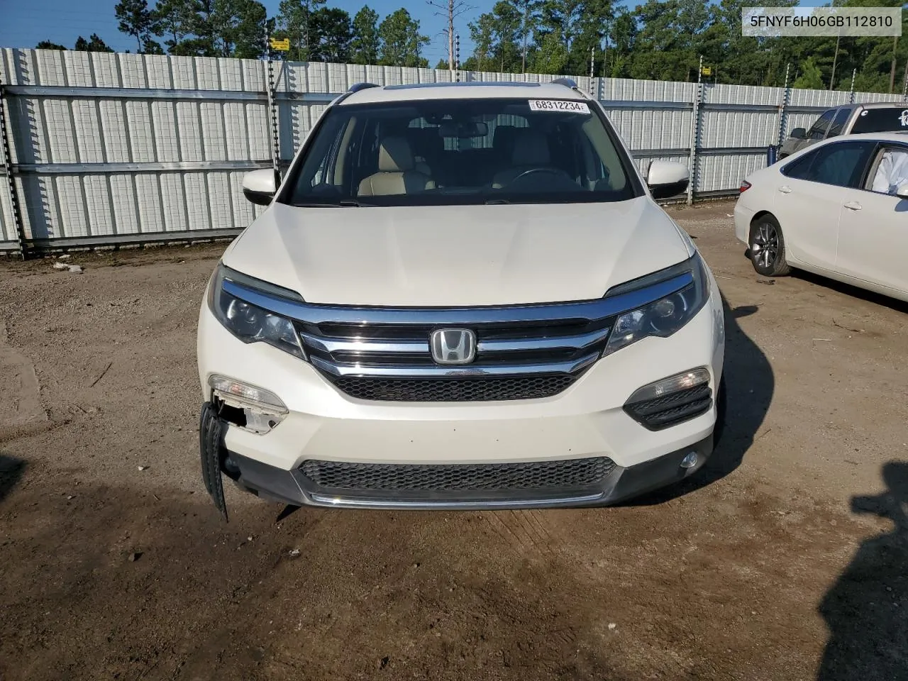 2016 Honda Pilot Elite VIN: 5FNYF6H06GB112810 Lot: 68312234