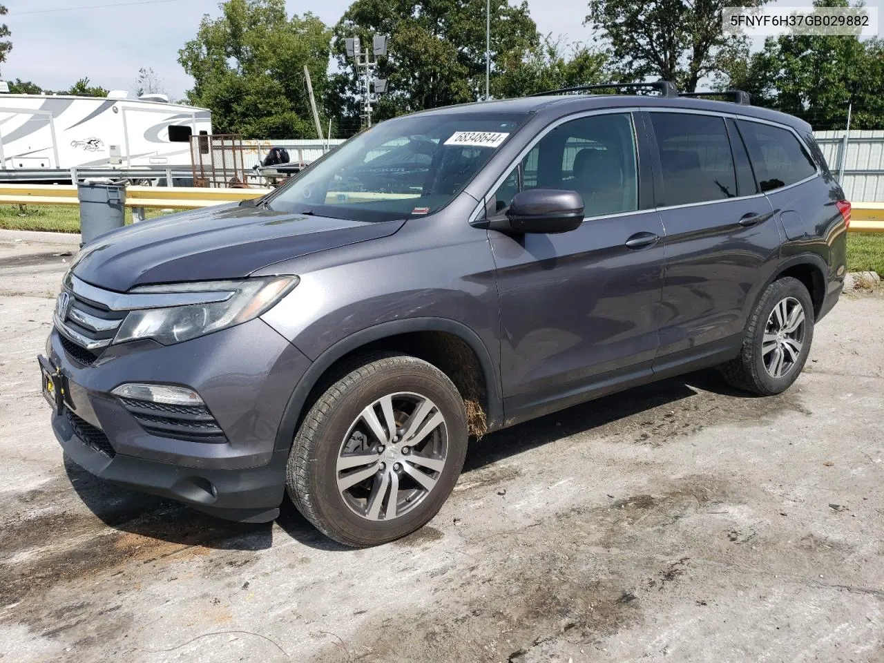 2016 Honda Pilot Ex VIN: 5FNYF6H37GB029882 Lot: 68348644