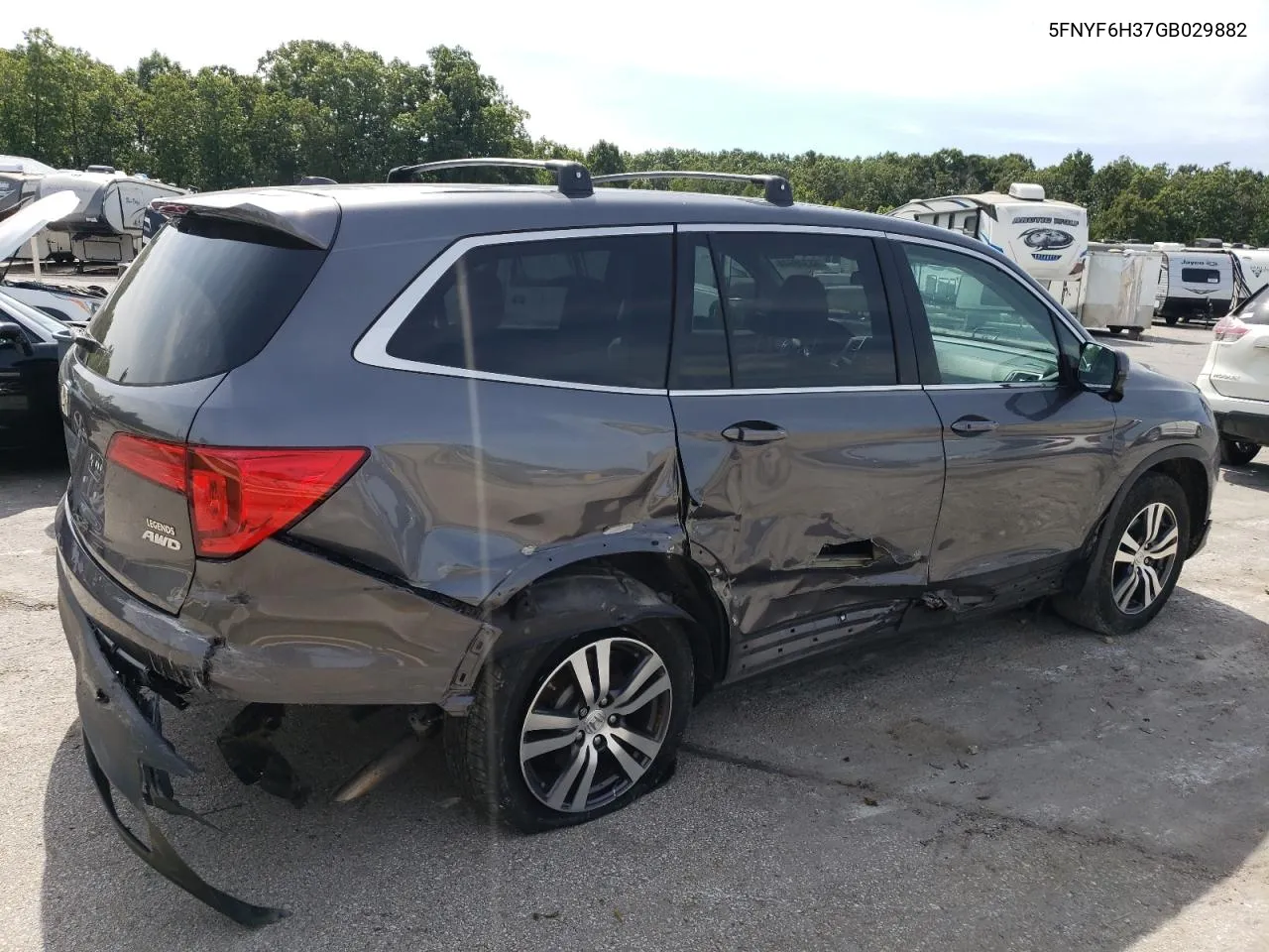 2016 Honda Pilot Ex VIN: 5FNYF6H37GB029882 Lot: 68348644