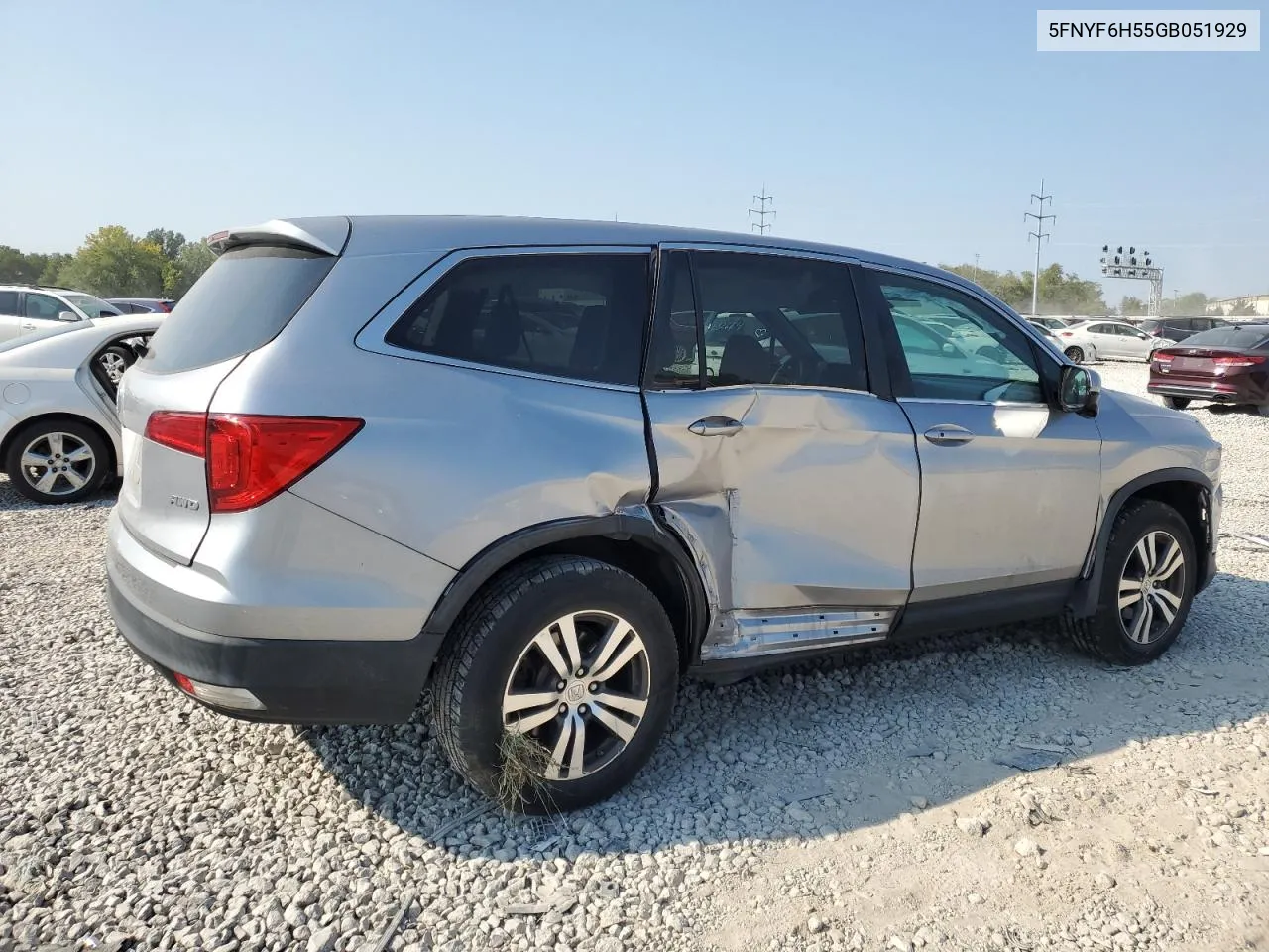 2016 Honda Pilot Exl VIN: 5FNYF6H55GB051929 Lot: 69667444