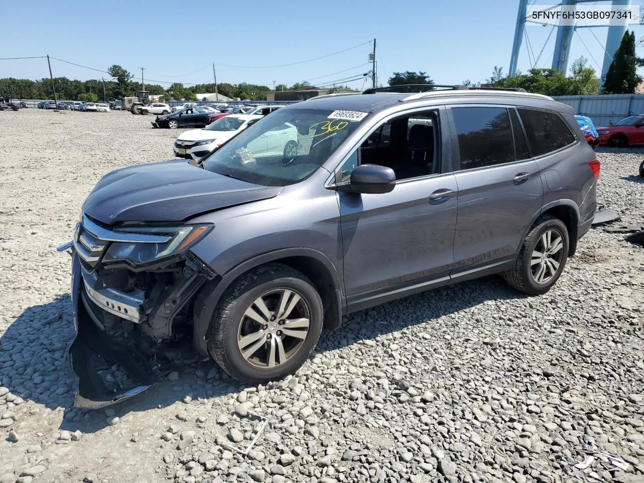 2016 Honda Pilot Exl VIN: 5FNYF6H53GB097341 Lot: 69693624