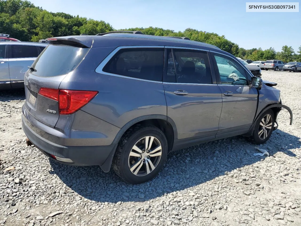 2016 Honda Pilot Exl VIN: 5FNYF6H53GB097341 Lot: 69693624