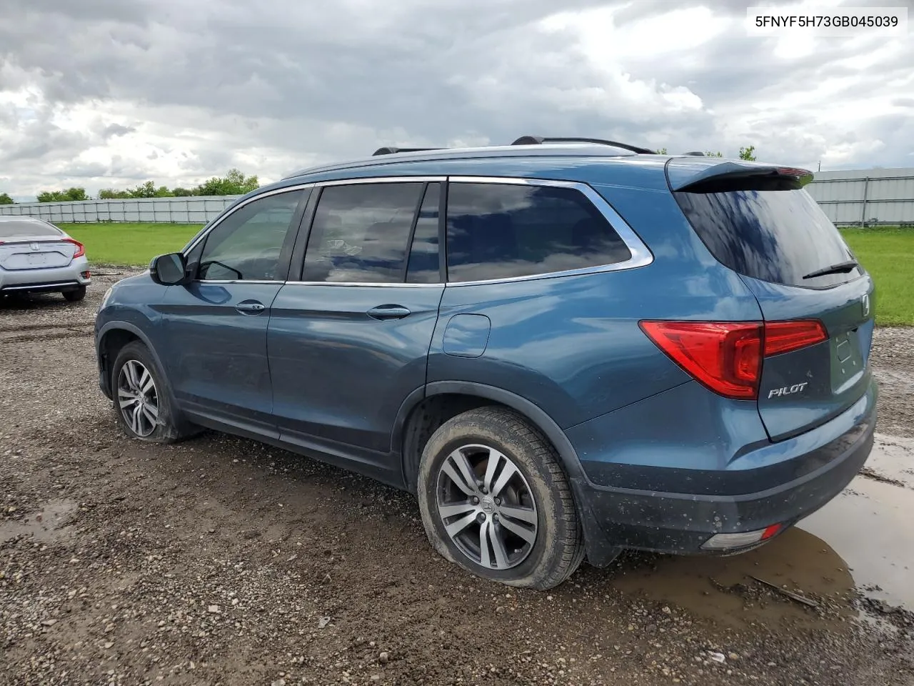 2016 Honda Pilot Exln VIN: 5FNYF5H73GB045039 Lot: 69727034