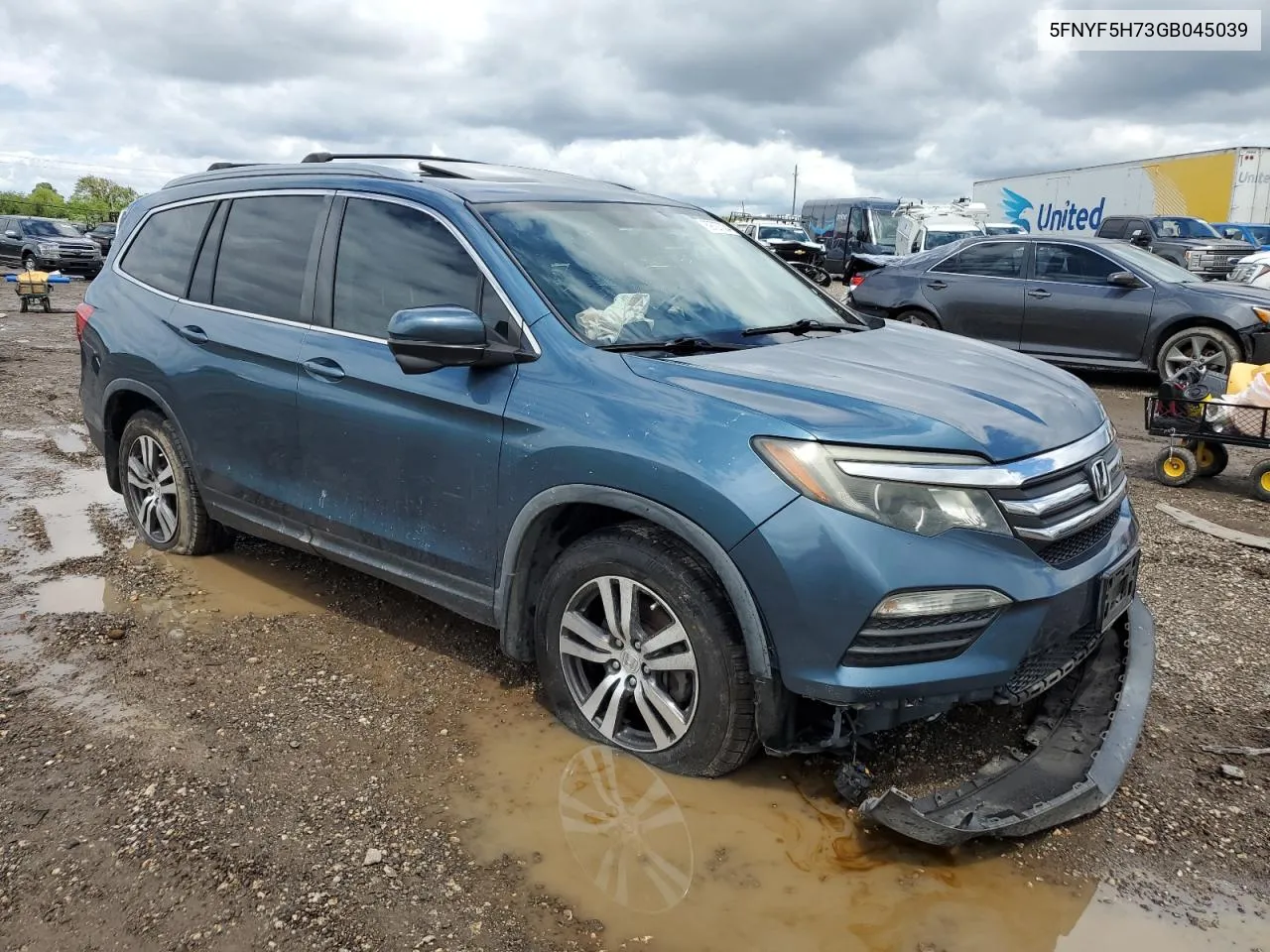 2016 Honda Pilot Exln VIN: 5FNYF5H73GB045039 Lot: 69727034