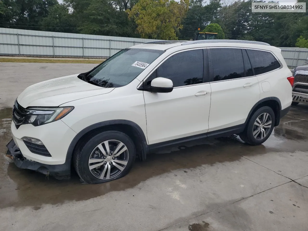 5FNYF5H51GB034992 2016 Honda Pilot Exl