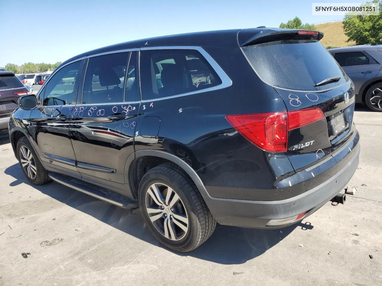 5FNYF6H5XGB081251 2016 Honda Pilot Exl