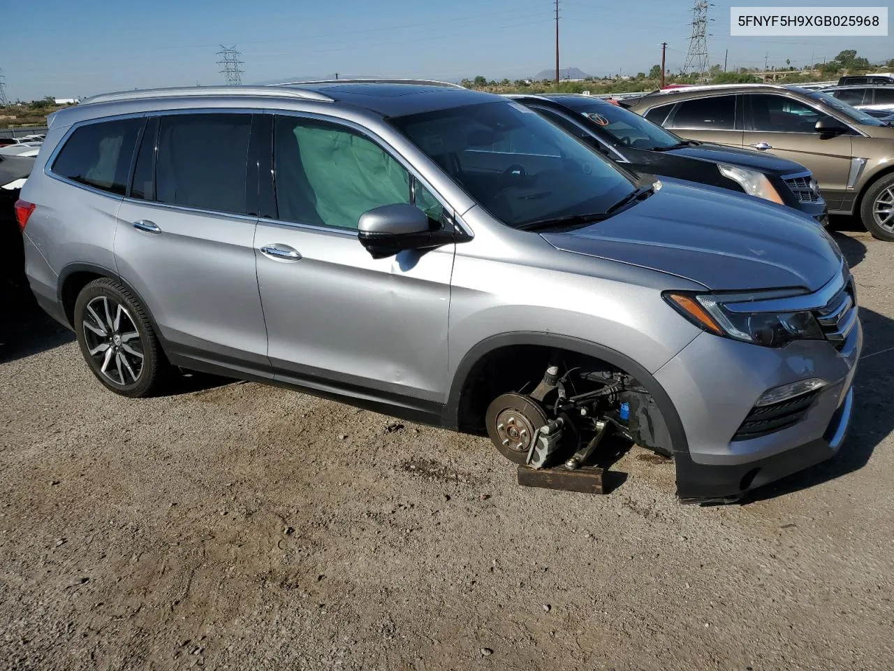 2016 Honda Pilot Touring VIN: 5FNYF5H9XGB025968 Lot: 70721594