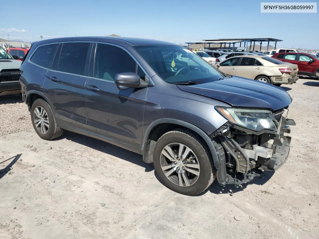 2016 Honda Pilot Ex VIN: 5FNYF5H36GB059997 Lot: 70805714