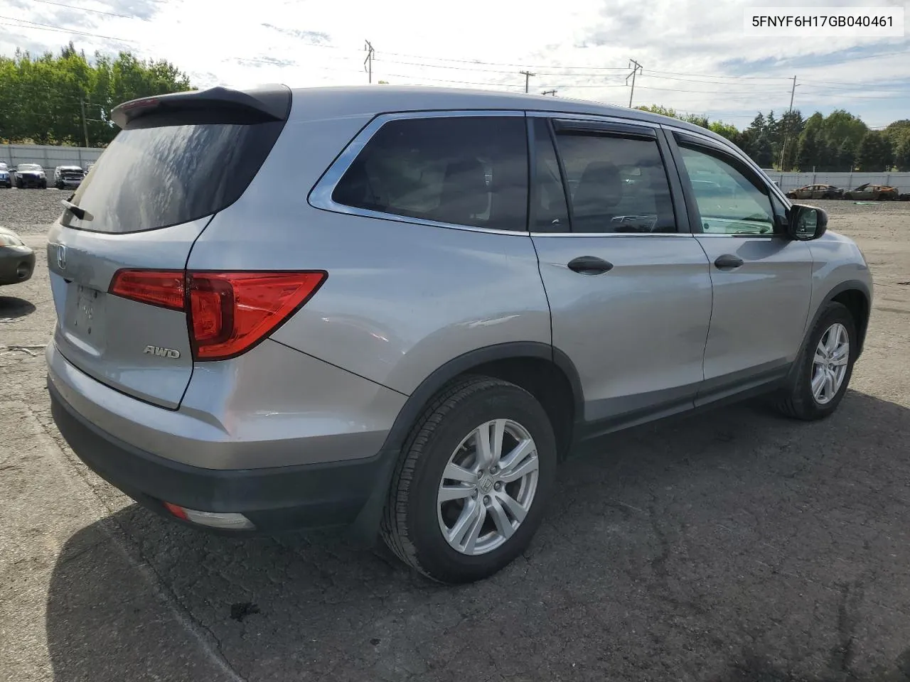 5FNYF6H17GB040461 2016 Honda Pilot Lx