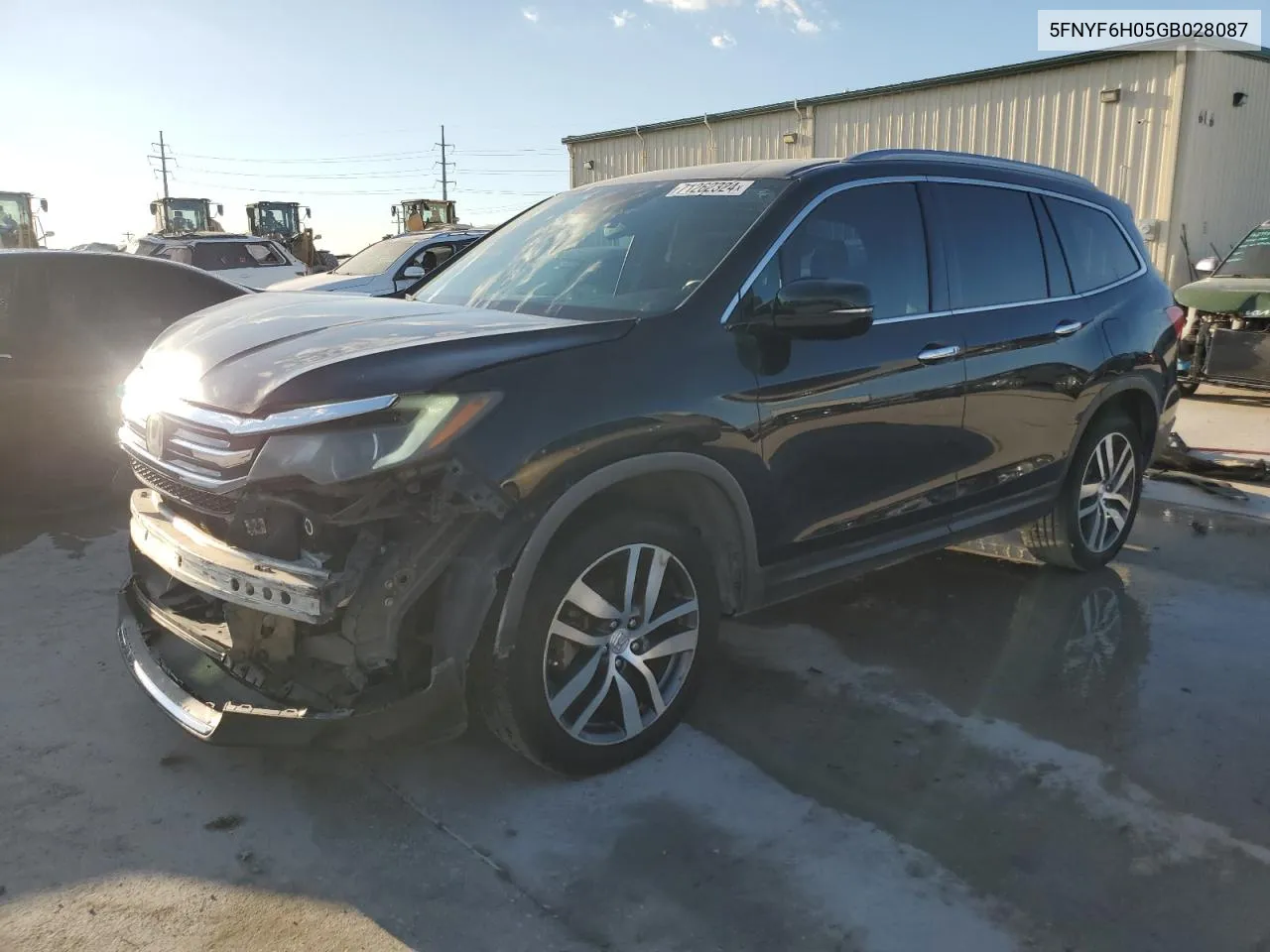 2016 Honda Pilot Elite VIN: 5FNYF6H05GB028087 Lot: 71262324