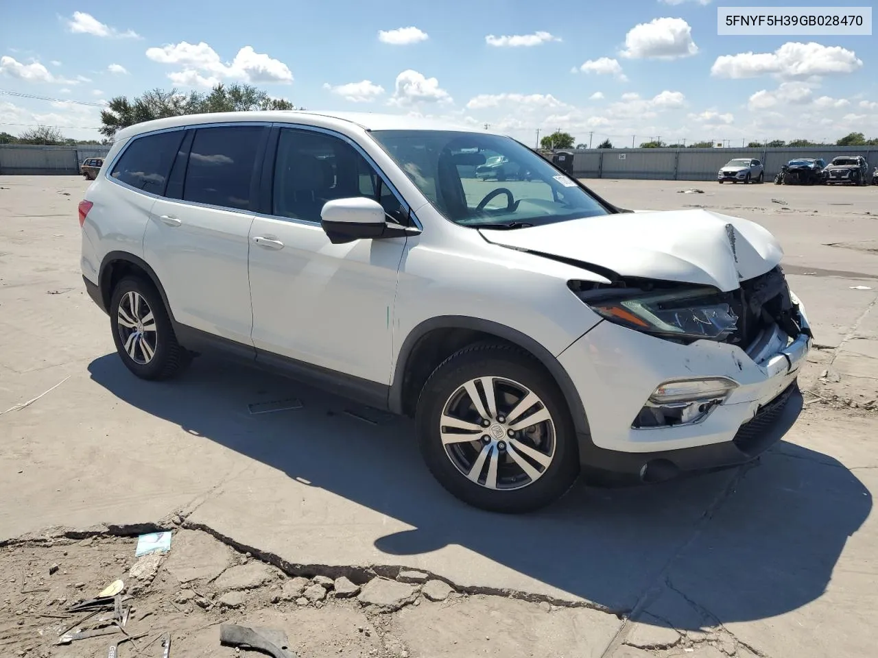 2016 Honda Pilot Ex VIN: 5FNYF5H39GB028470 Lot: 71376174