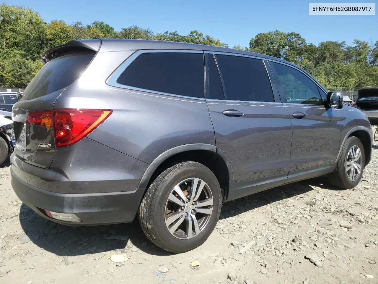 2016 Honda Pilot Exl VIN: 5FNYF6H52GB087917 Lot: 71418034