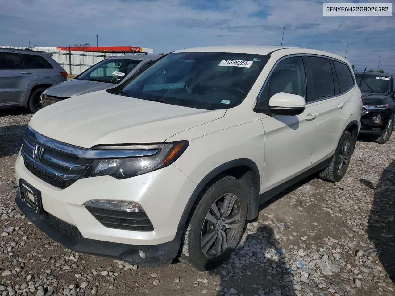 2016 Honda Pilot Ex VIN: 5FNYF6H32GB026582 Lot: 71538284