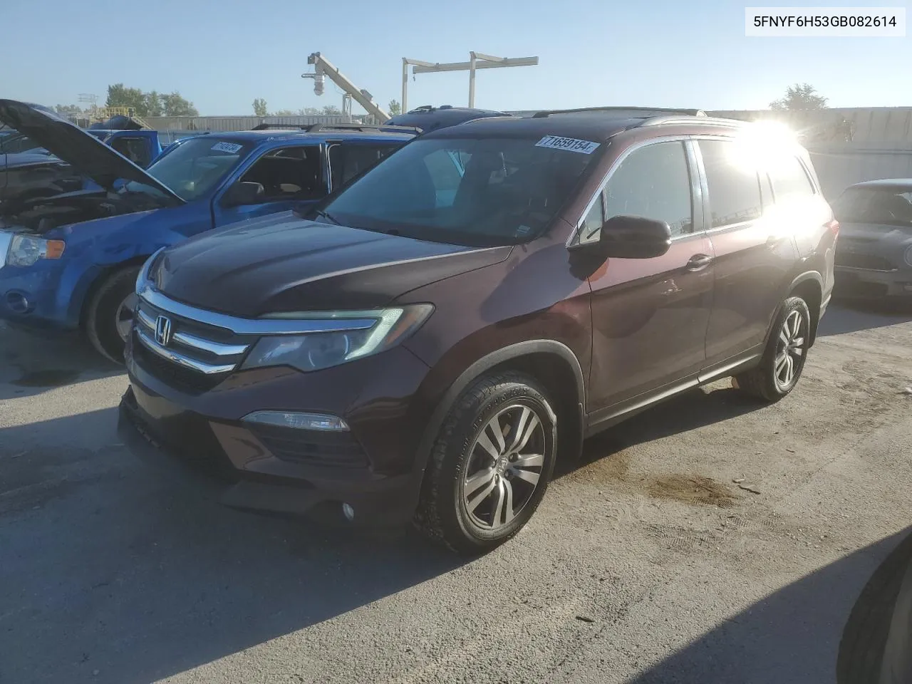 2016 Honda Pilot Exl VIN: 5FNYF6H53GB082614 Lot: 71659154