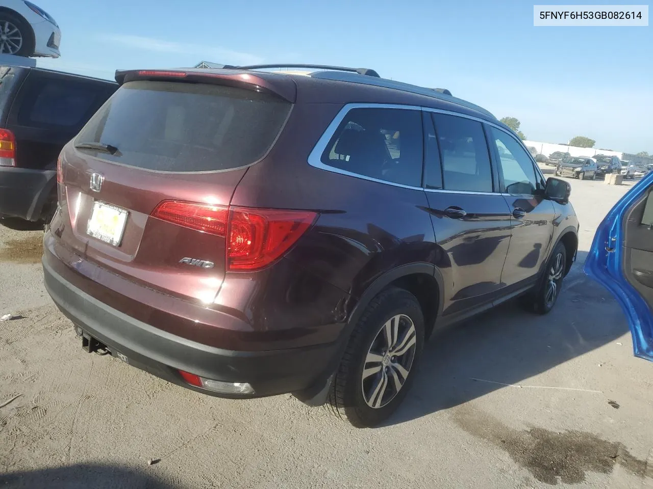 2016 Honda Pilot Exl VIN: 5FNYF6H53GB082614 Lot: 71659154