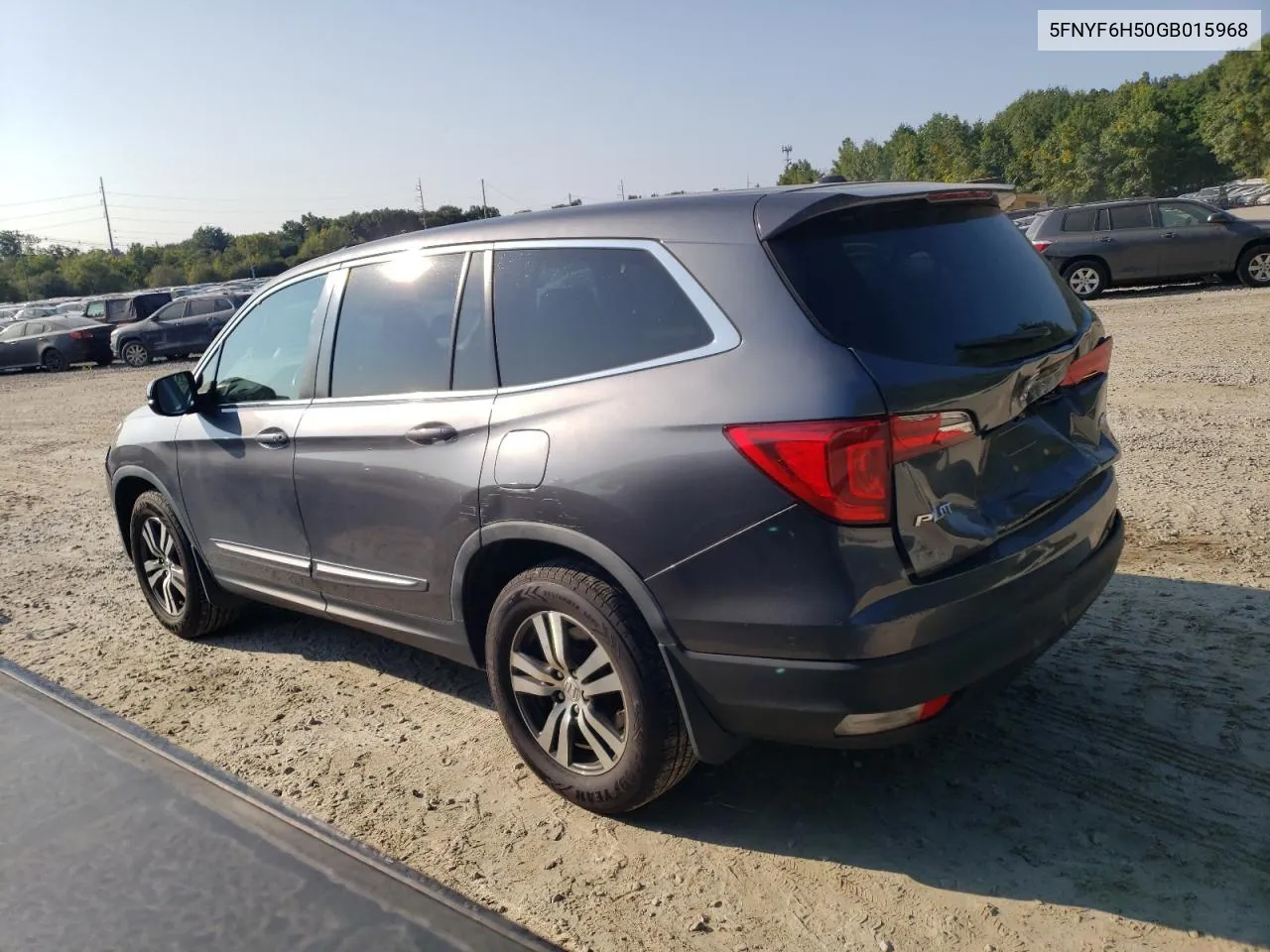 5FNYF6H50GB015968 2016 Honda Pilot Exl