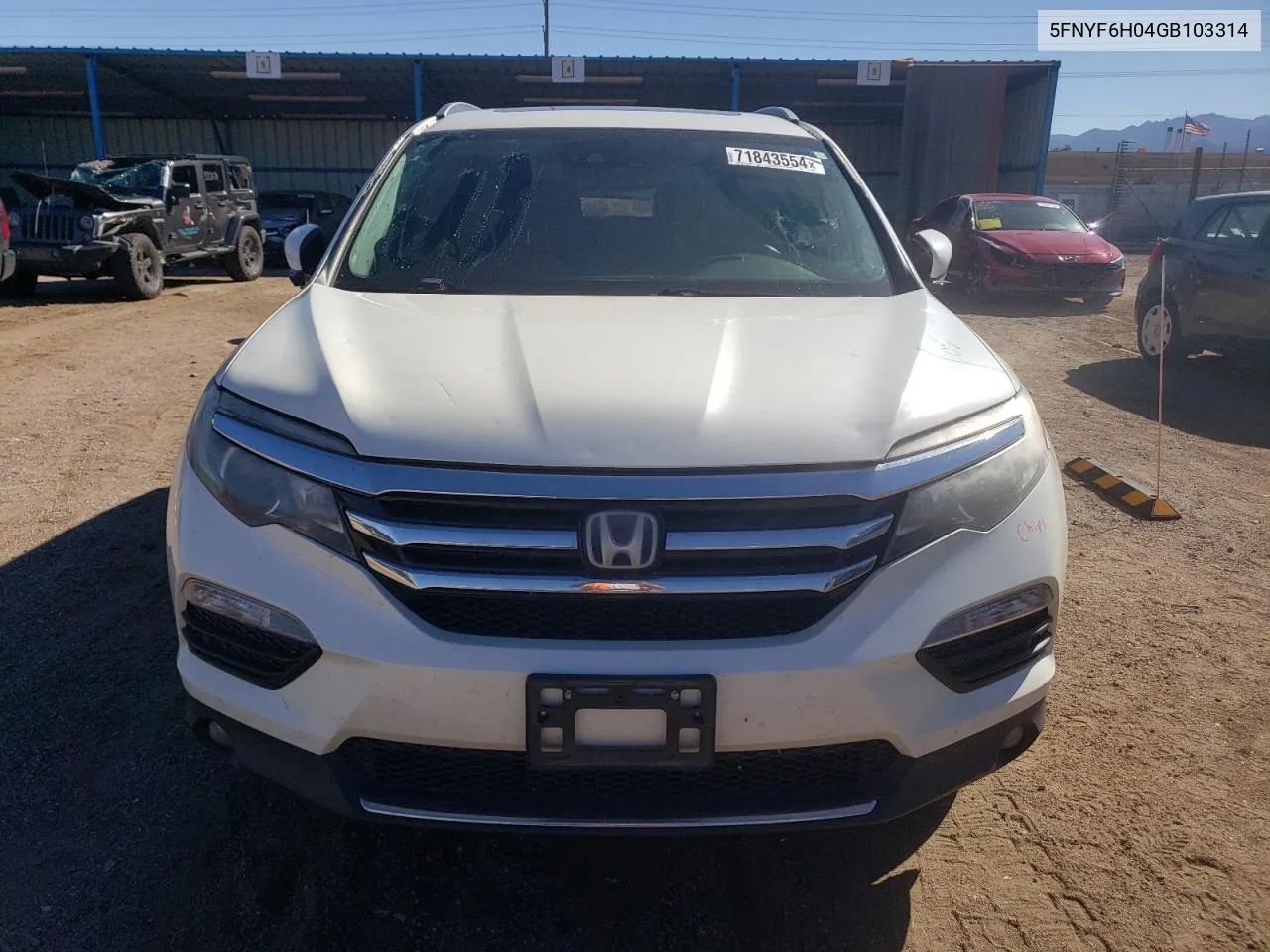 5FNYF6H04GB103314 2016 Honda Pilot Elite