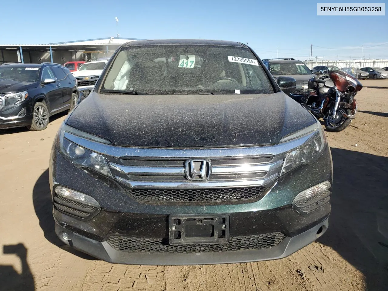 2016 Honda Pilot Exl VIN: 5FNYF6H55GB053258 Lot: 72335994