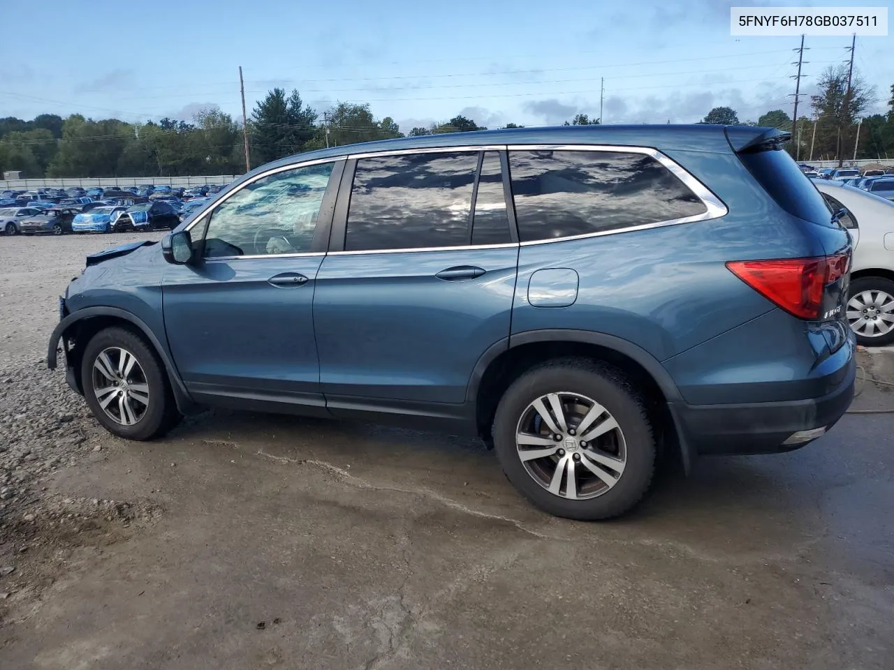 2016 Honda Pilot Exln VIN: 5FNYF6H78GB037511 Lot: 72743674