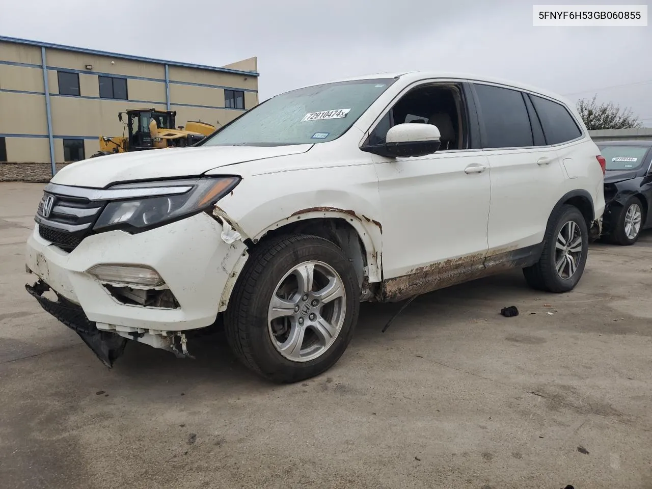 2016 Honda Pilot Exl VIN: 5FNYF6H53GB060855 Lot: 72910474