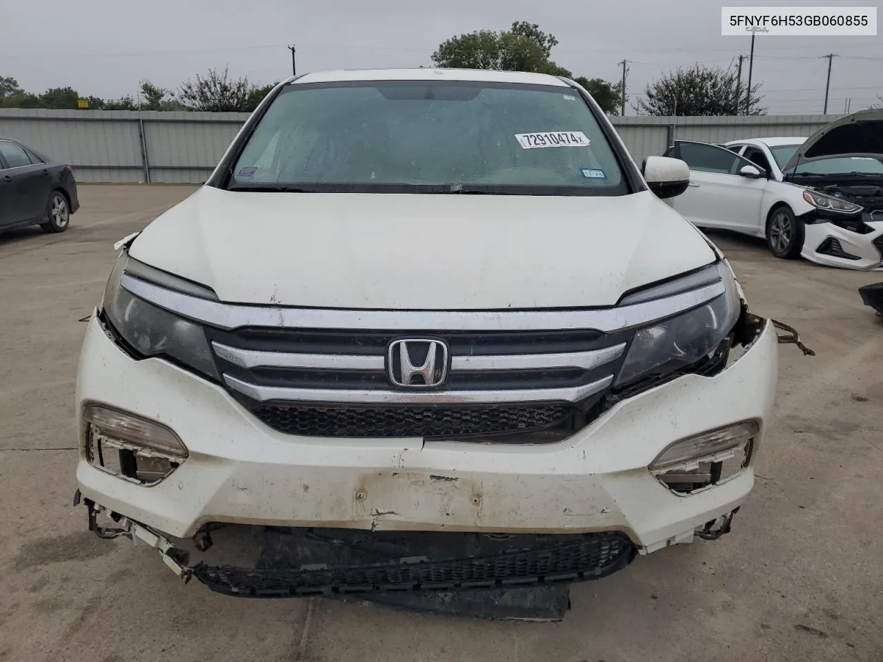 2016 Honda Pilot Exl VIN: 5FNYF6H53GB060855 Lot: 72910474