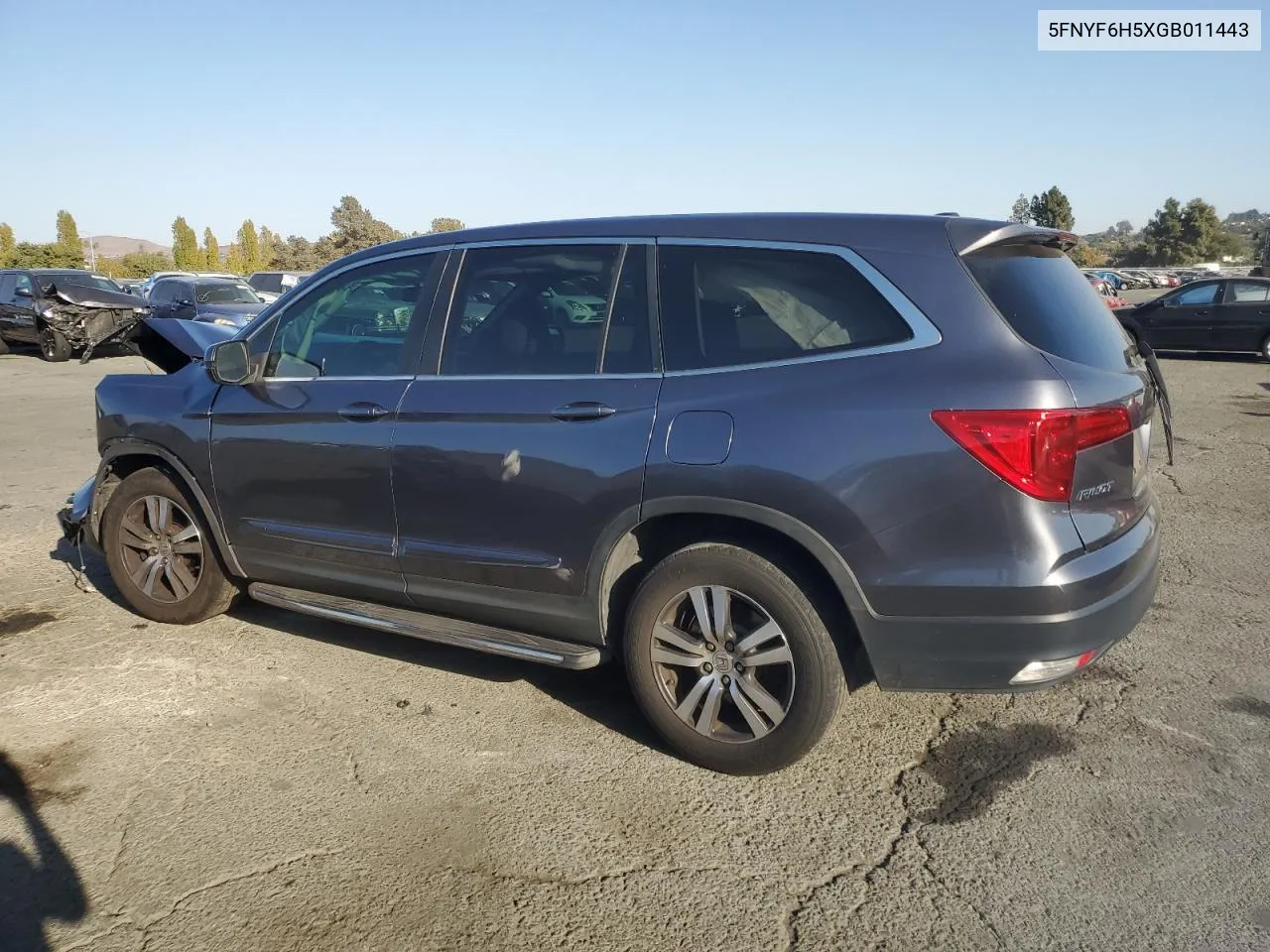 2016 Honda Pilot Exl VIN: 5FNYF6H5XGB011443 Lot: 74317544