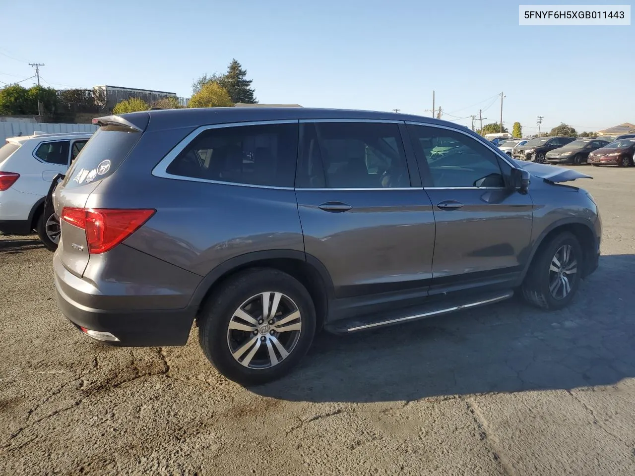 2016 Honda Pilot Exl VIN: 5FNYF6H5XGB011443 Lot: 74317544