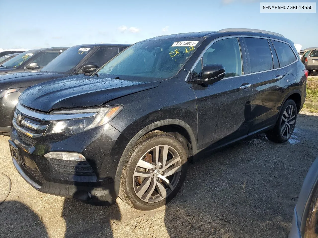 2016 Honda Pilot Elite VIN: 5FNYF6H07GB018550 Lot: 74748804