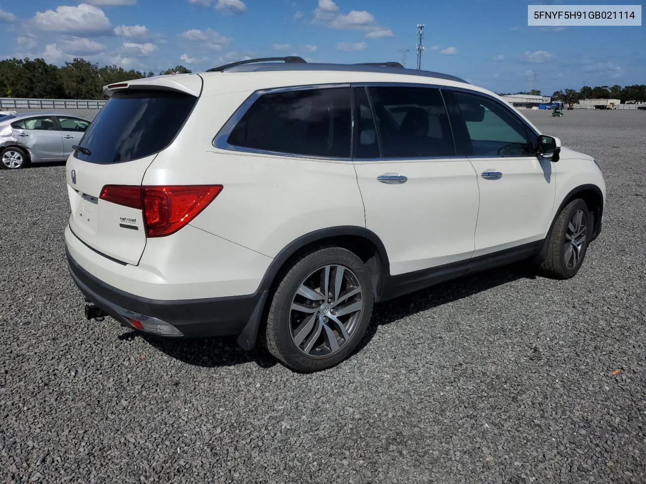 2016 Honda Pilot Touring VIN: 5FNYF5H91GB021114 Lot: 74856084