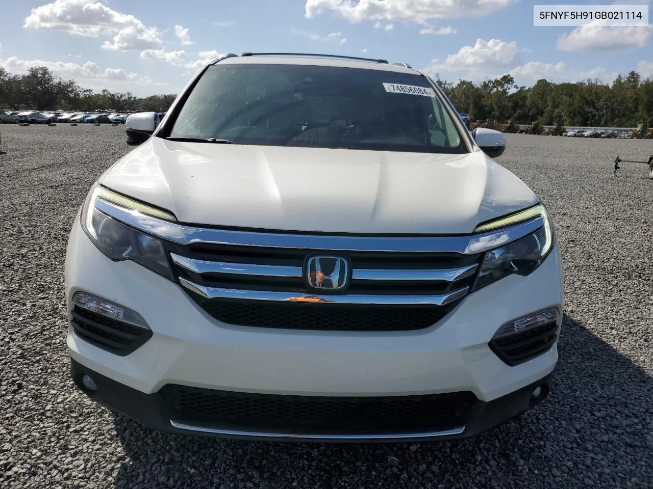 2016 Honda Pilot Touring VIN: 5FNYF5H91GB021114 Lot: 74856084