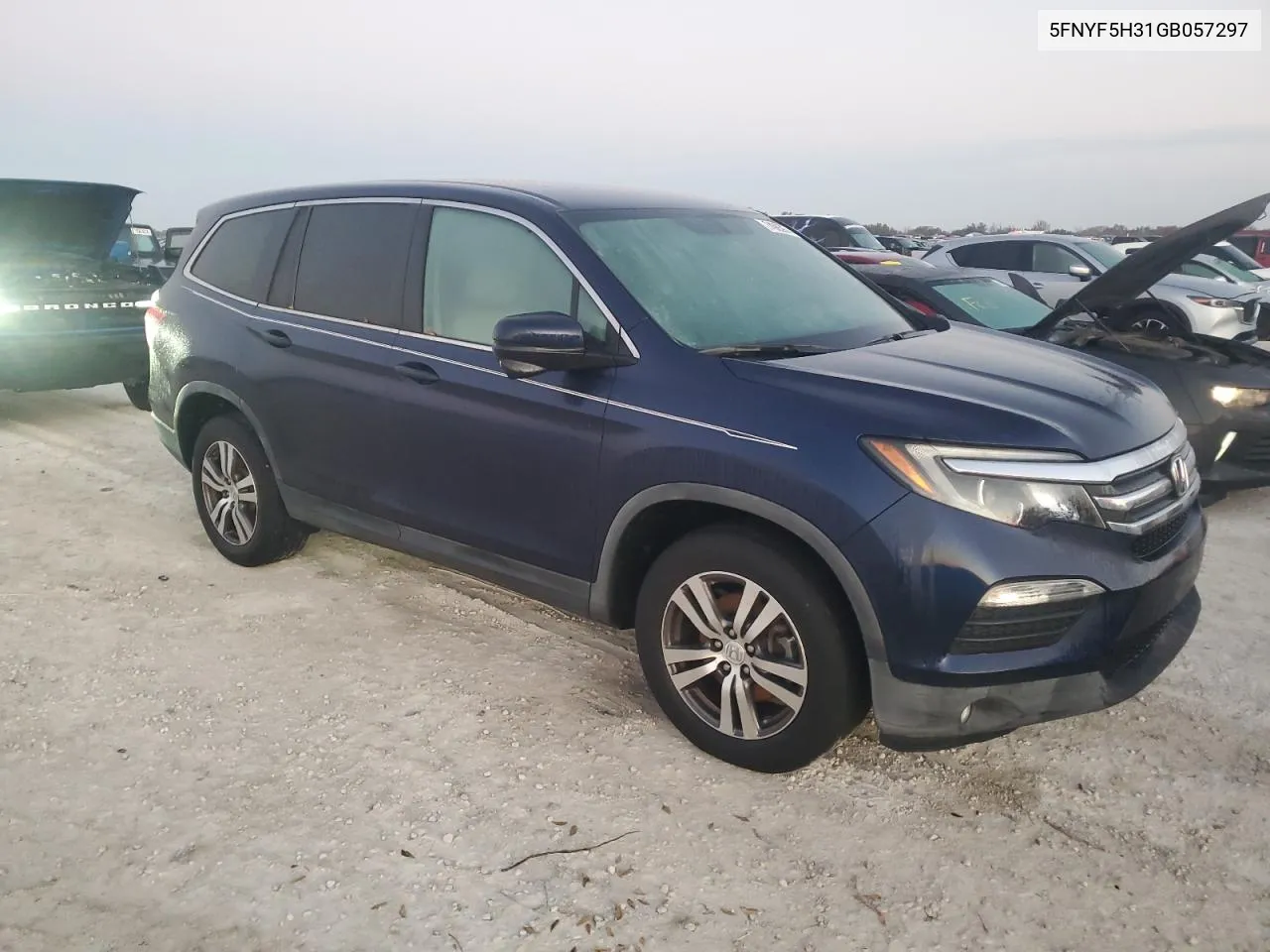 2016 Honda Pilot Ex VIN: 5FNYF5H31GB057297 Lot: 74985974