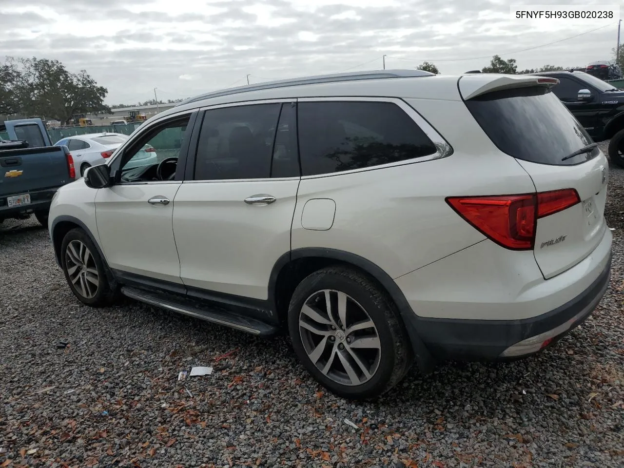 2016 Honda Pilot Touring VIN: 5FNYF5H93GB020238 Lot: 75409474