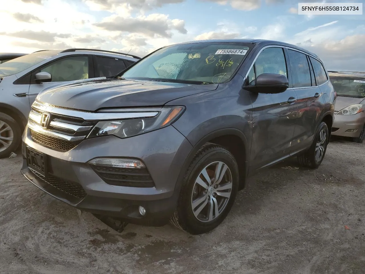 2016 Honda Pilot Exl VIN: 5FNYF6H55GB124734 Lot: 75586874