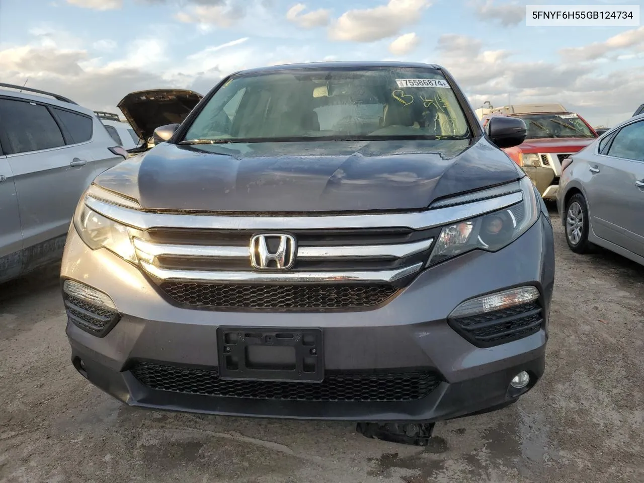 2016 Honda Pilot Exl VIN: 5FNYF6H55GB124734 Lot: 75586874