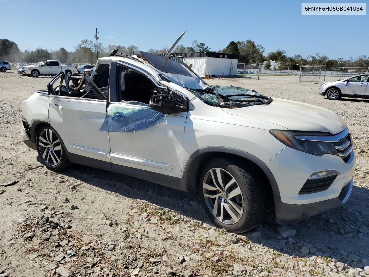 2016 Honda Pilot Elite VIN: 5FNYF6H05GB041034 Lot: 76041994