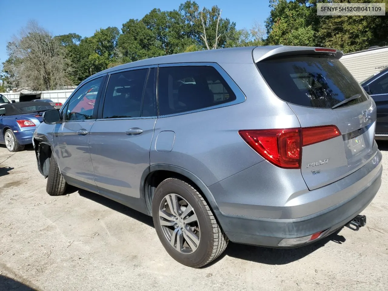 2016 Honda Pilot Exl VIN: 5FNYF5H52GB041109 Lot: 76161504