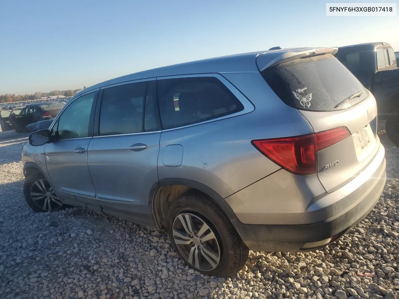 2016 Honda Pilot Ex VIN: 5FNYF6H3XGB017418 Lot: 76506904