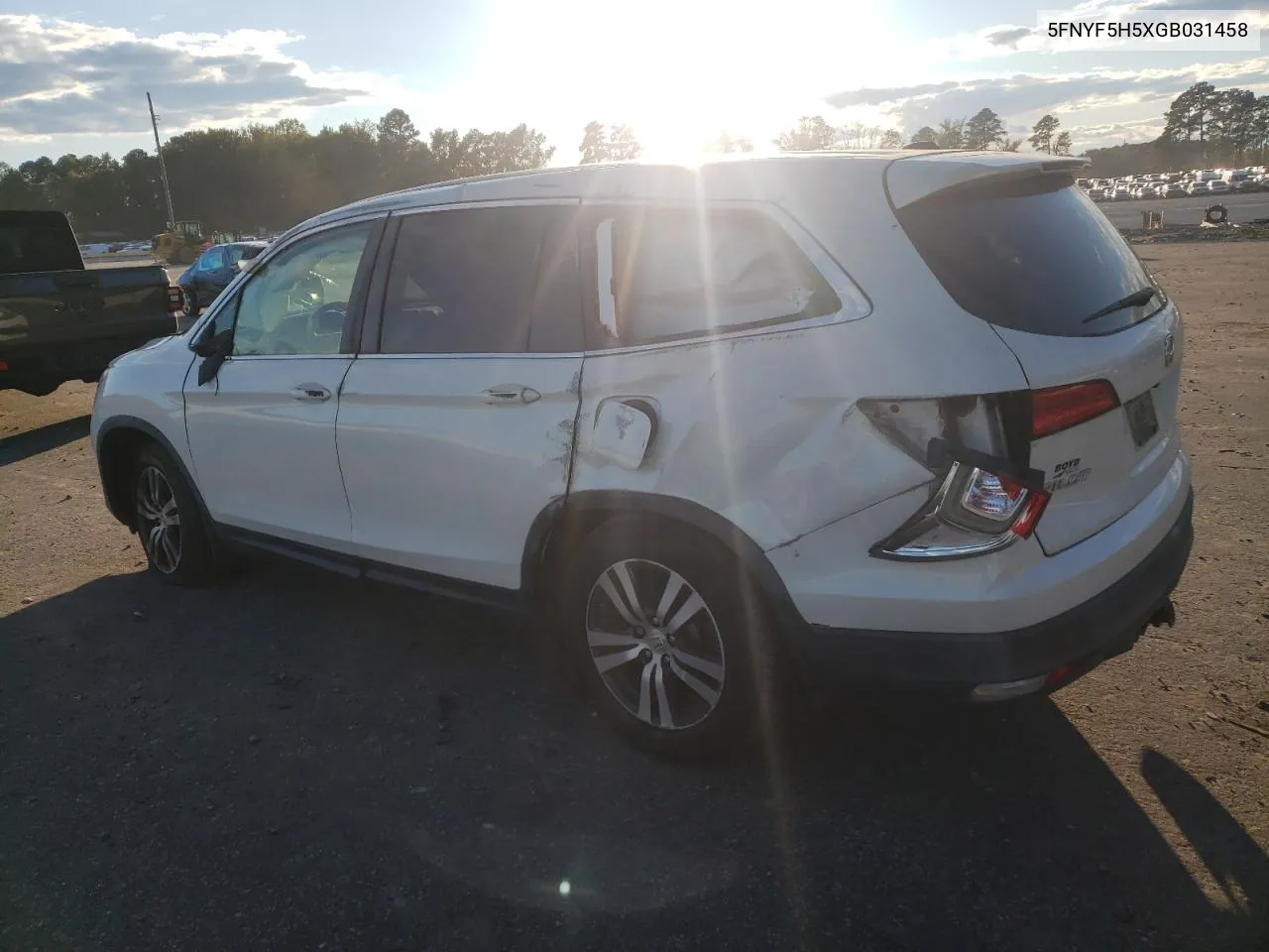 2016 Honda Pilot Exl VIN: 5FNYF5H5XGB031458 Lot: 76515224