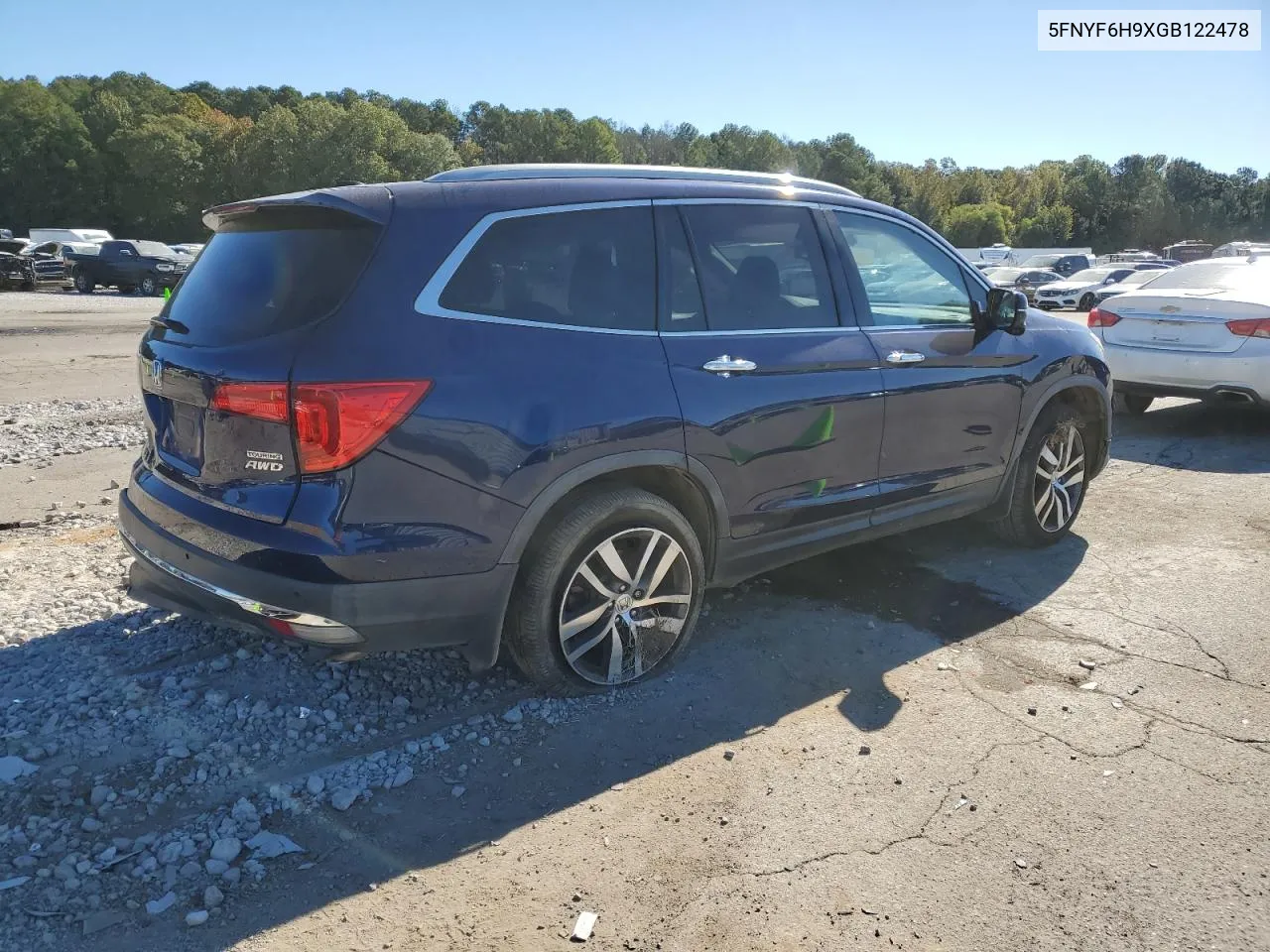 2016 Honda Pilot Touring VIN: 5FNYF6H9XGB122478 Lot: 76526984