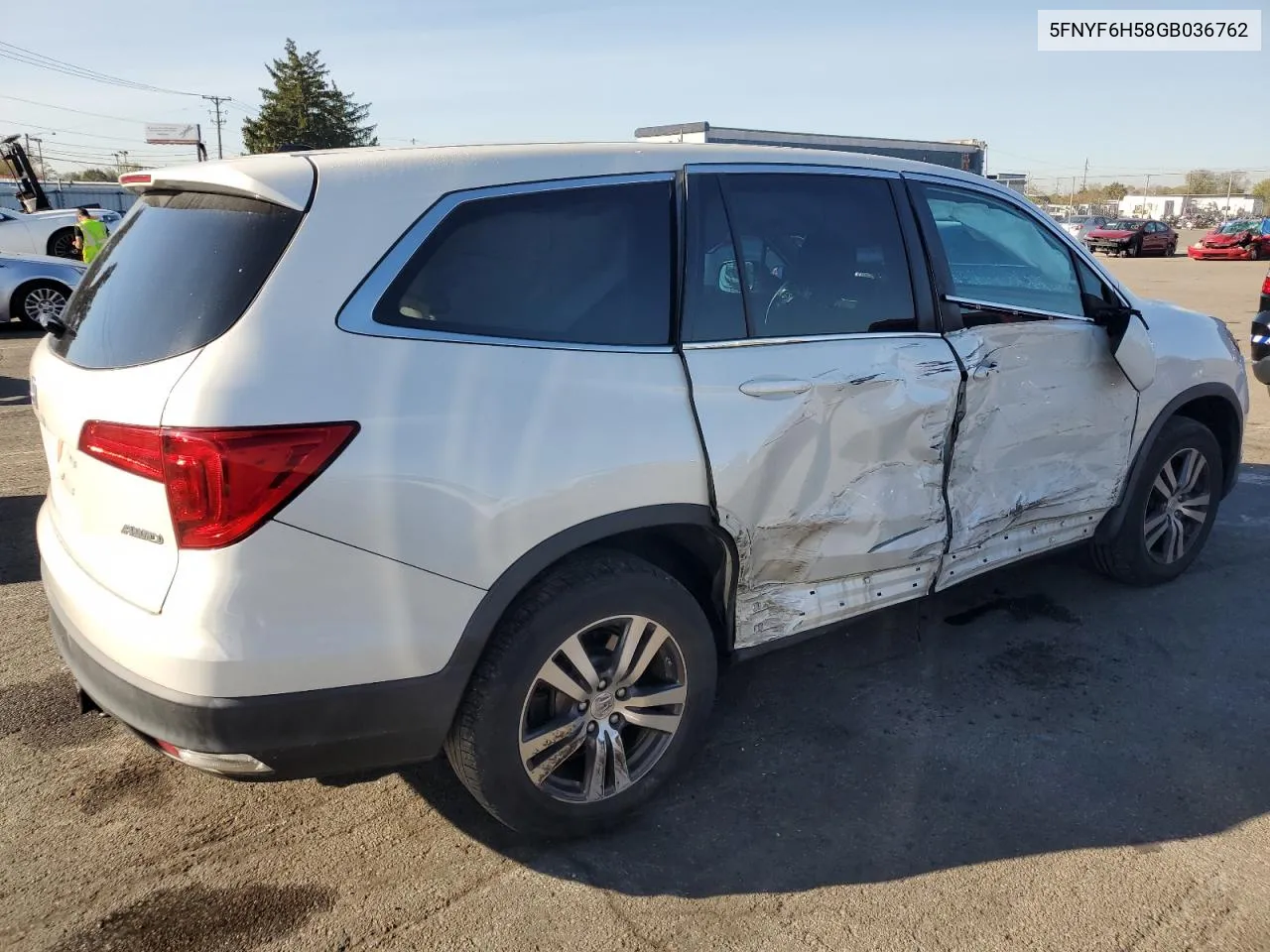 2016 Honda Pilot Exl VIN: 5FNYF6H58GB036762 Lot: 76635254