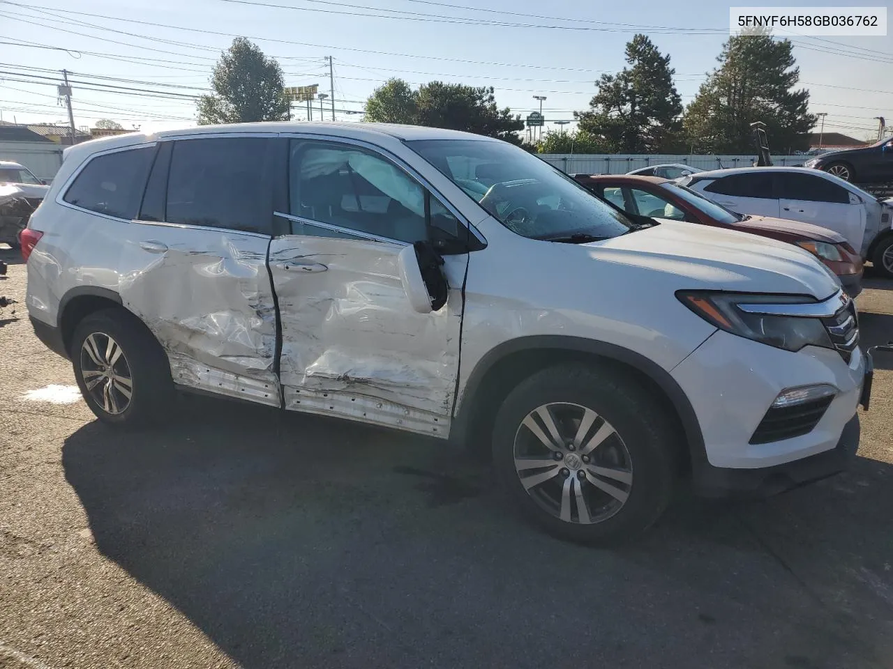 2016 Honda Pilot Exl VIN: 5FNYF6H58GB036762 Lot: 76635254