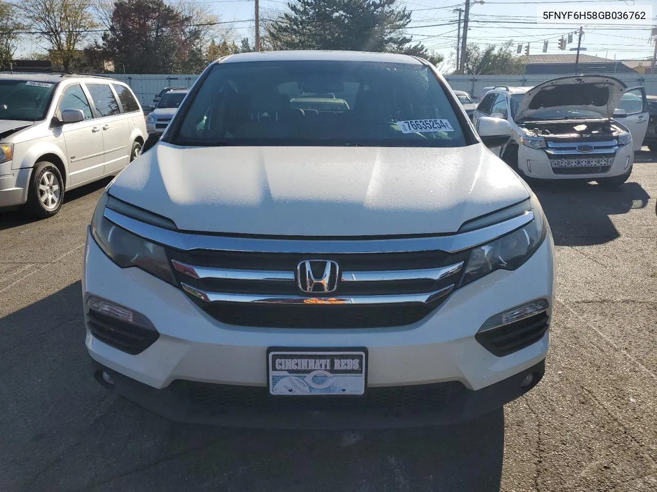 2016 Honda Pilot Exl VIN: 5FNYF6H58GB036762 Lot: 76635254