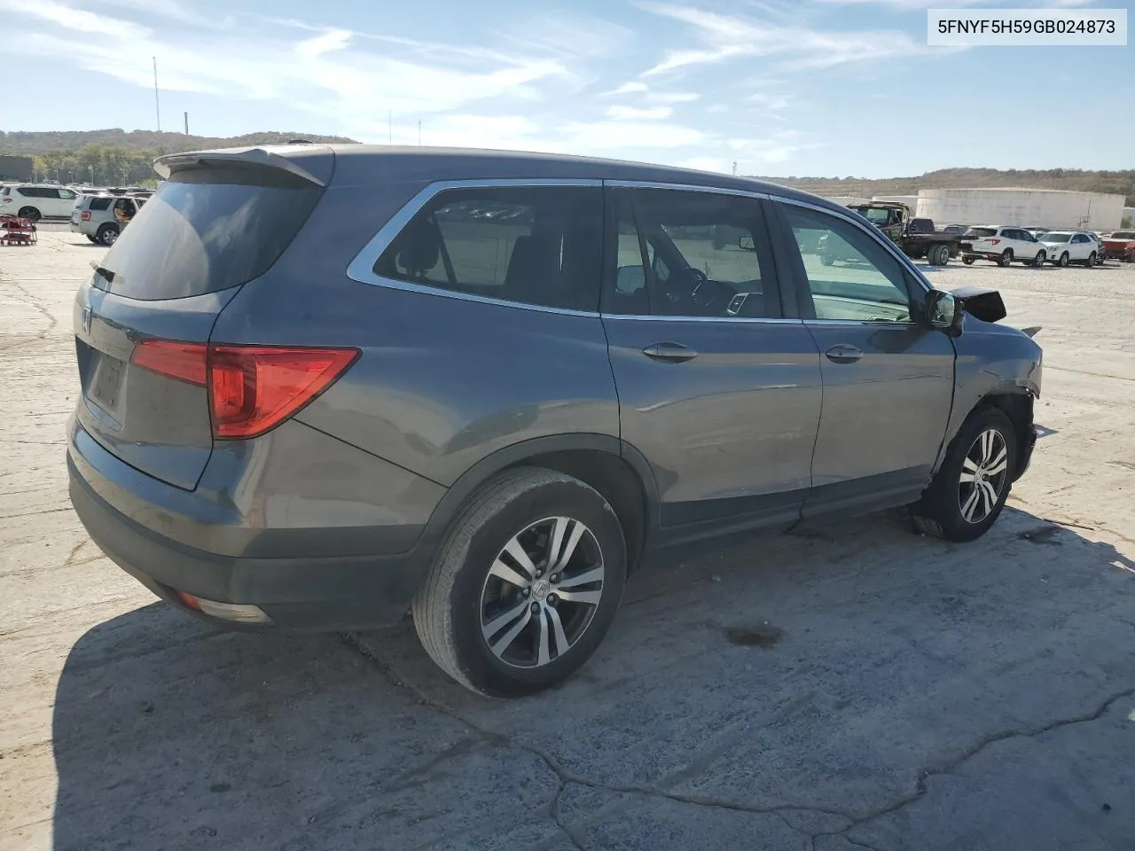 2016 Honda Pilot Exl VIN: 5FNYF5H59GB024873 Lot: 76945494