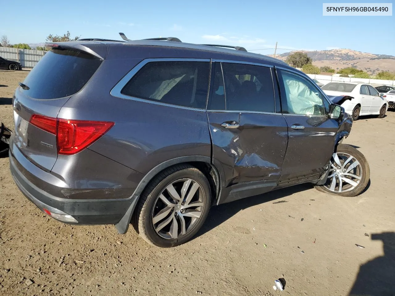 2016 Honda Pilot Touring VIN: 5FNYF5H96GB045490 Lot: 77270324