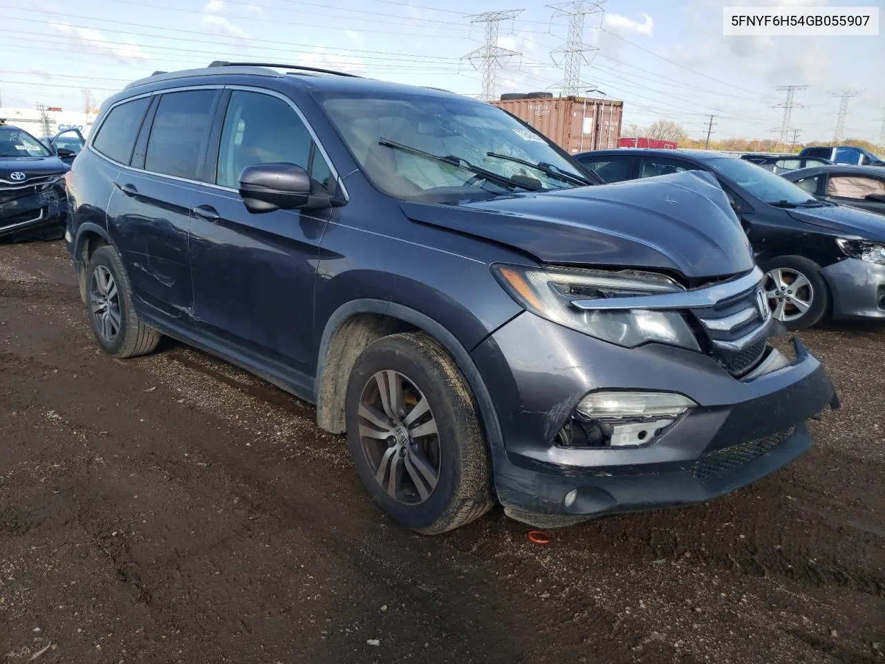 2016 Honda Pilot Exl VIN: 5FNYF6H54GB055907 Lot: 77645554