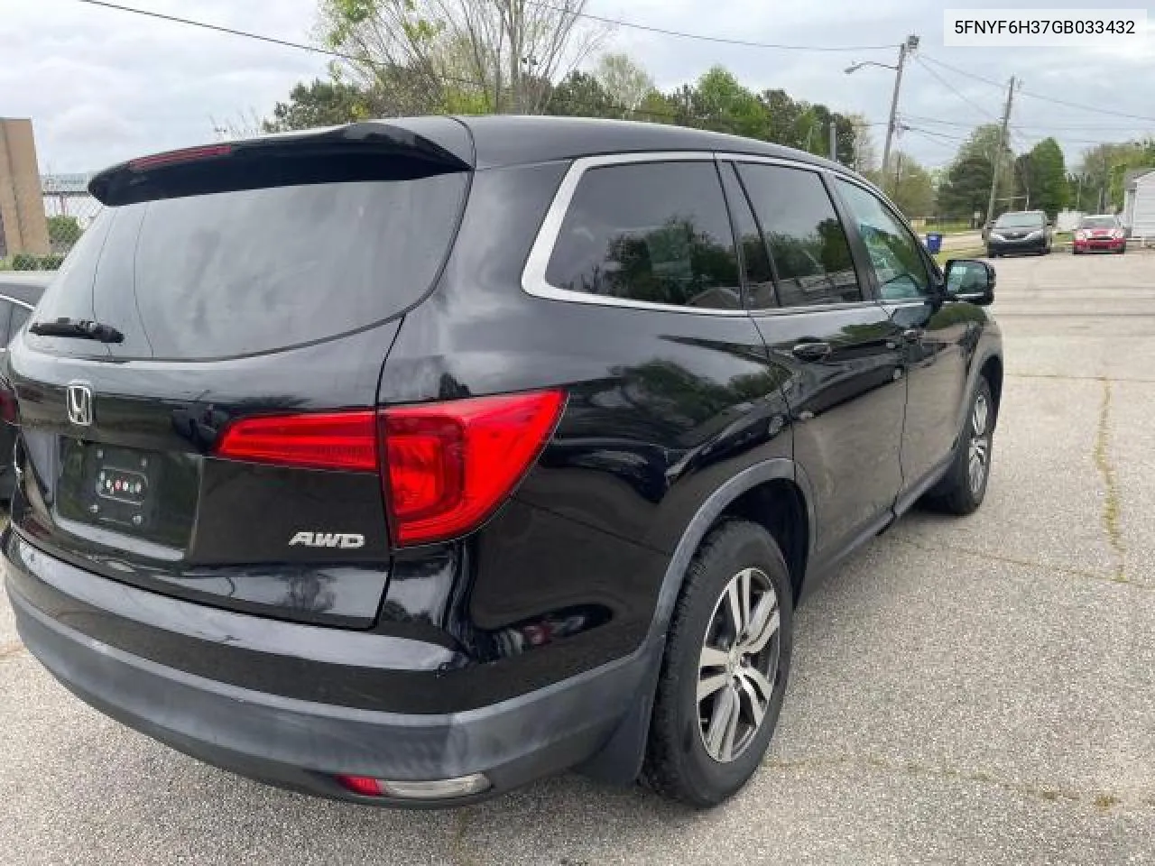 2016 Honda Pilot Ex VIN: 5FNYF6H37GB033432 Lot: 77914334