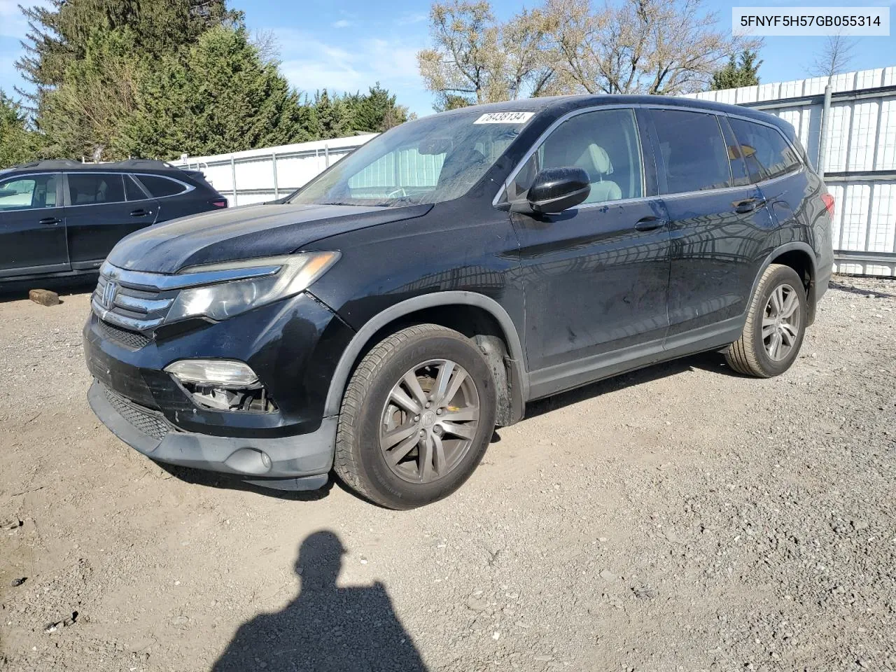 2016 Honda Pilot Exl VIN: 5FNYF5H57GB055314 Lot: 78438134