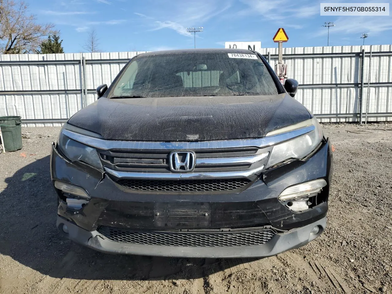 2016 Honda Pilot Exl VIN: 5FNYF5H57GB055314 Lot: 78438134